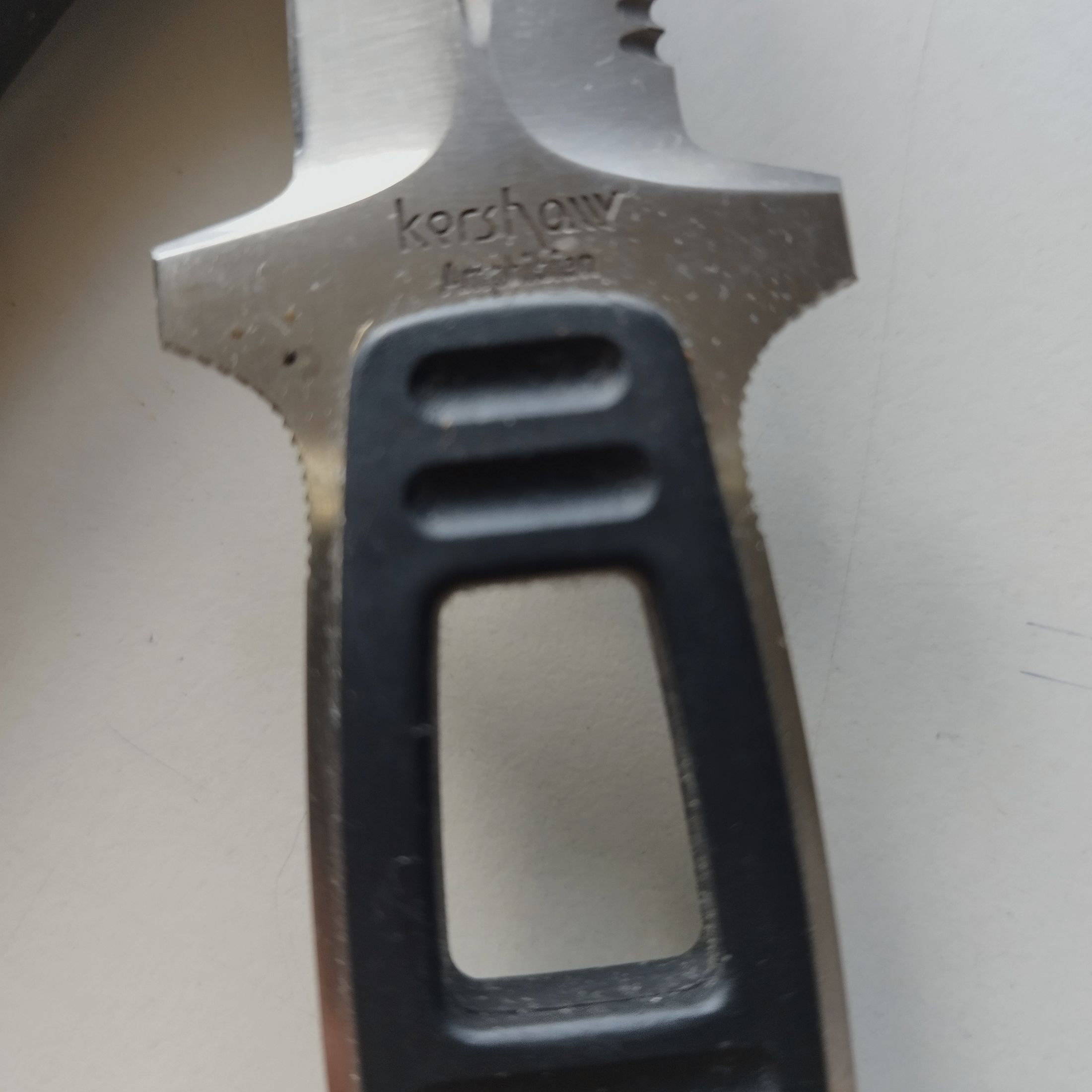 Hochwertiges Taucher-Messer Kershaw 1006 Japan mit Leder-Clip Scheide, Bild 4 von 7