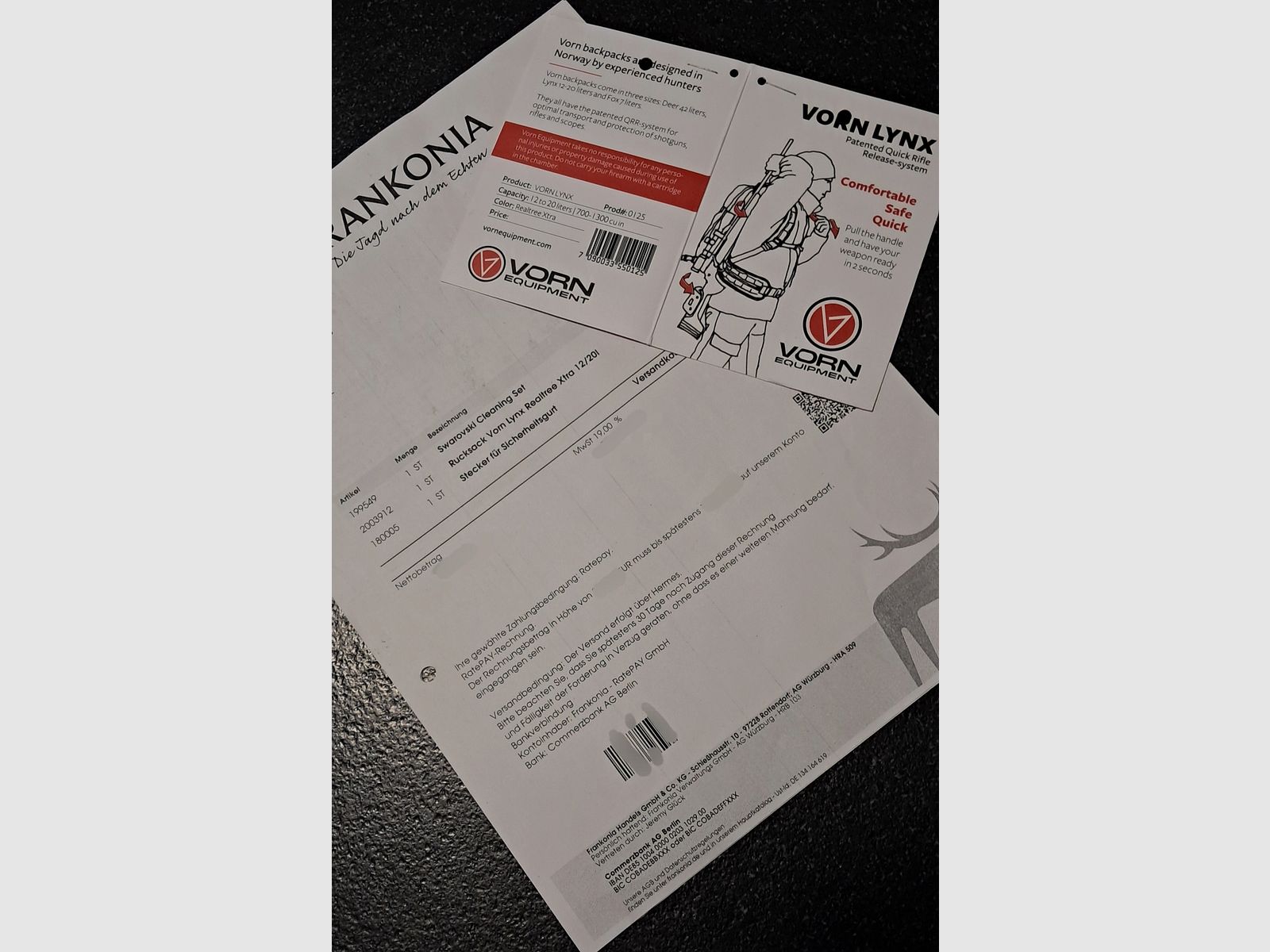 Vorn Lynx Realtree Xtra 12/20 sac de chasse comme neuf