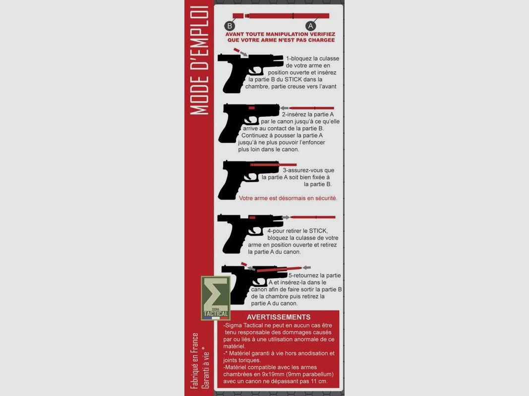 Sicherheitsstange 9 mm S.T.I.C.K Sigma Tactical, Bild 3 von 3