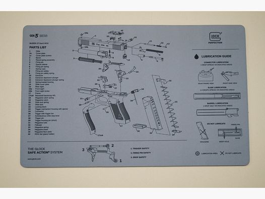 Tapis de démontage « Glock 17 gen5 MOS » gris