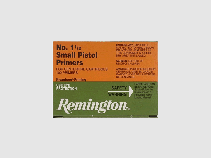 Remington Zündhütchen 1 1/2 Small Pistol 1000 Stück
