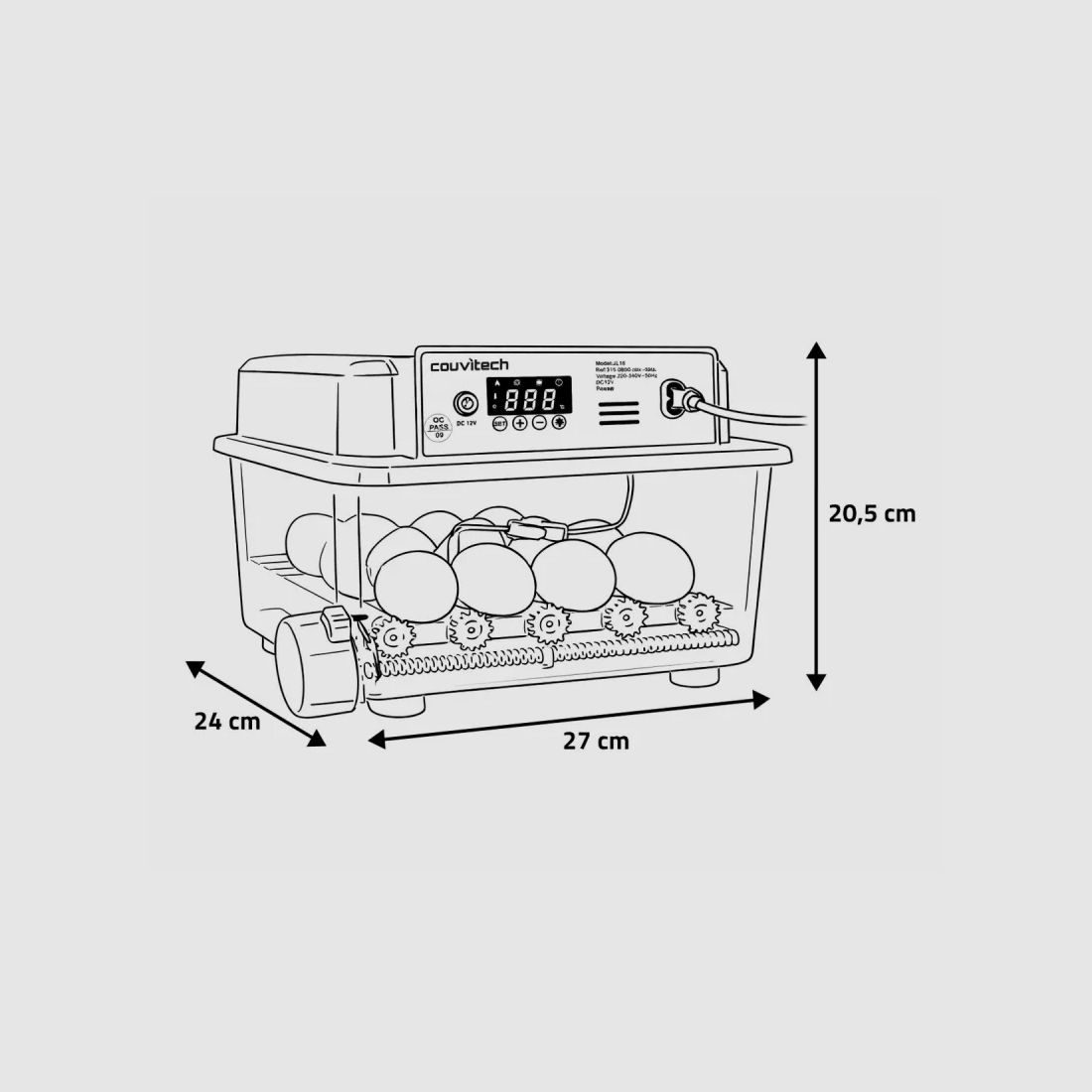 Automatische Brutmaschine Couvitech® SP-16 – 16 Eier, Bild 3 von 28