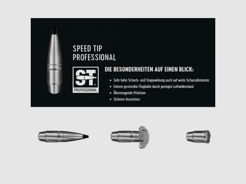 RWS Kal. 8.. Büchsen 8x57JS SR Speed Tip Pro TM 20 Stk 11,7g/180grs