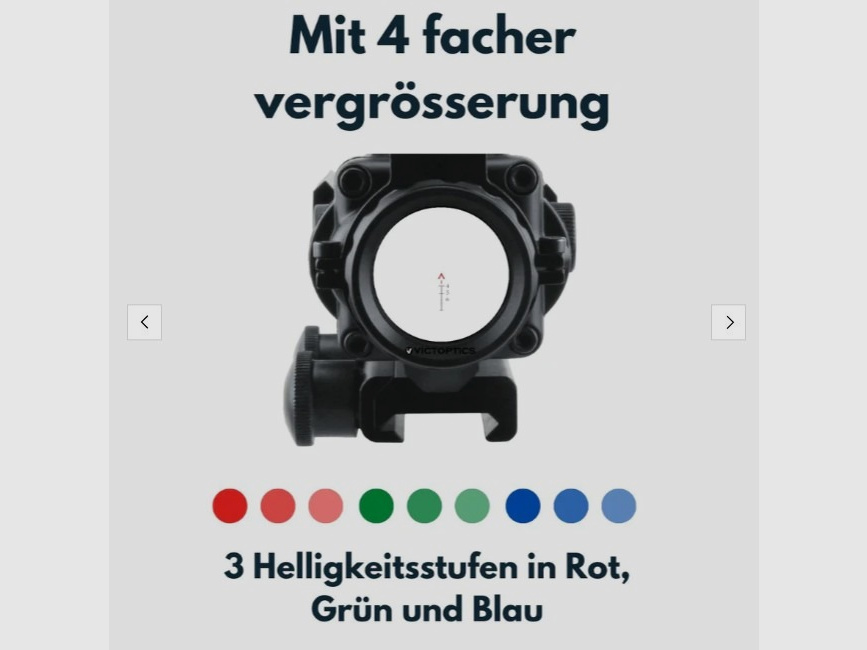 Victoptics OPSL12 C1 4x32IR - für 21mm Picatinny/Weaver - für Airsoft, Schießsport, usw.