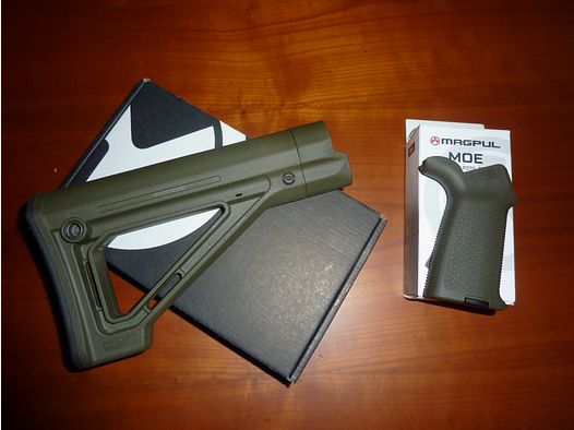 Magpul MOE Milspec Fixed Carbine Stock und Magpul Moe Griff