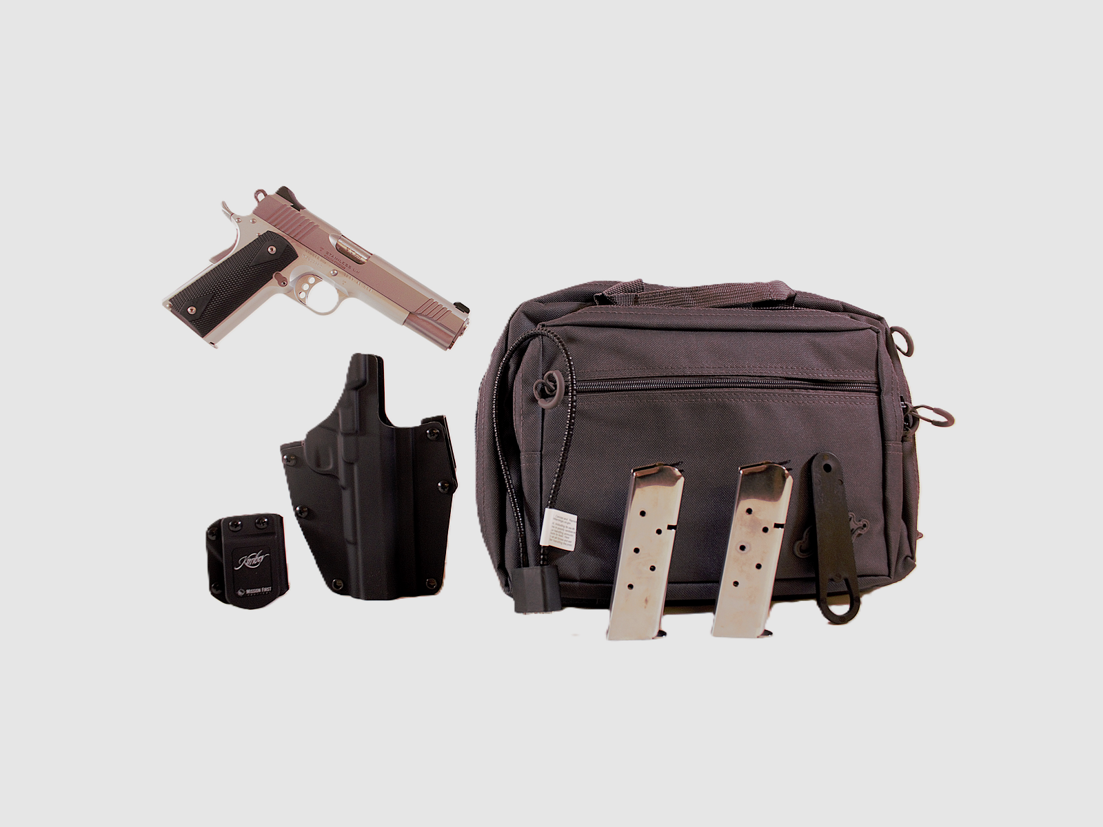 kimber 1911 custom lw stainless 45acp clubbundel