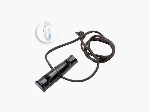 Januel zwarte buffeldressuurfluit onder blister 6cm