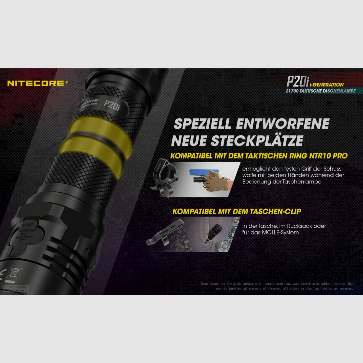 Nitecore P20I flashlight P20i 1800 lumens