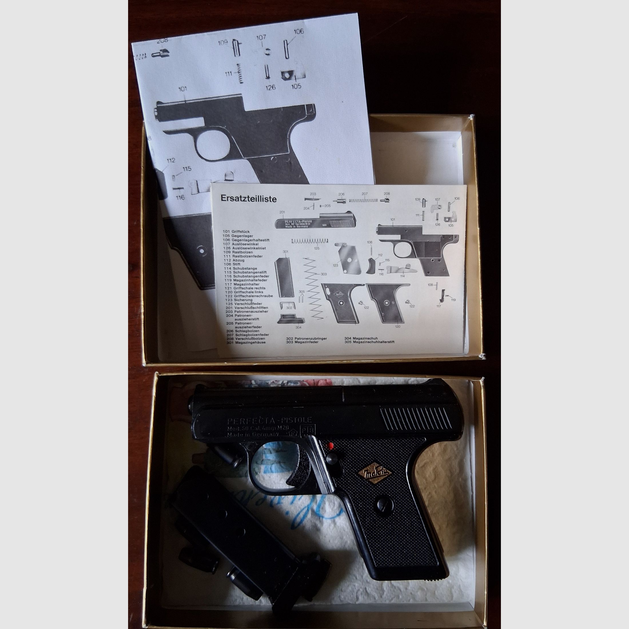 Mayer & Riehm KG  Perfecta Mod. 50 4mm M20 mit  F-Zeichen und PTB112 ungeschossen