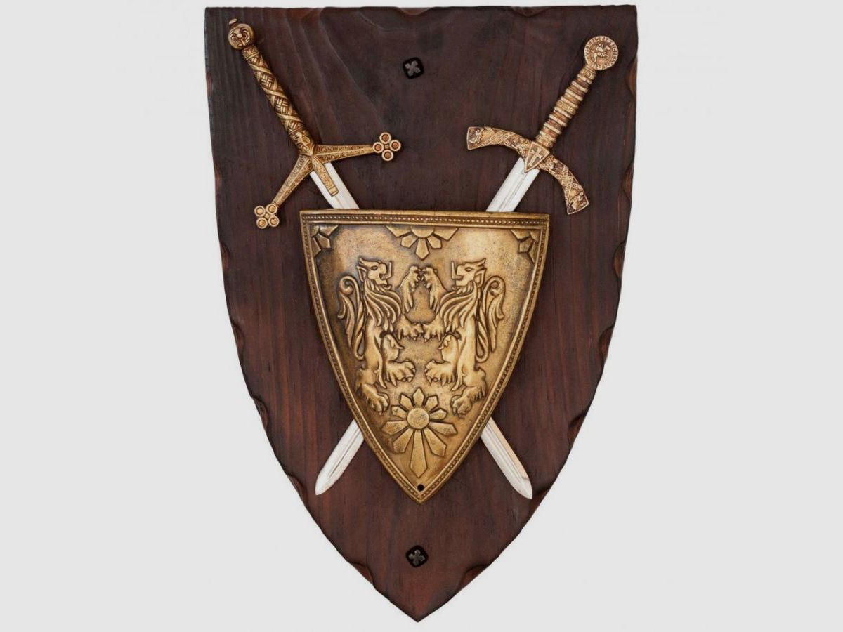 Wandschild Braveheart mit Schild und Schwertern