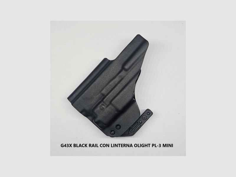 IWB kabura GLOCK 43X + OLIGHT PL3 MINI elegancki Kydex wewnętrzny, zdjęcie 1 z 5