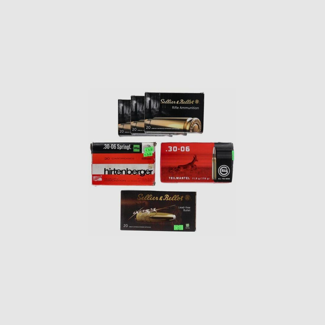 Ammunition .30-06 Springfield (120 rounds) S&B/Nosler/Geco
