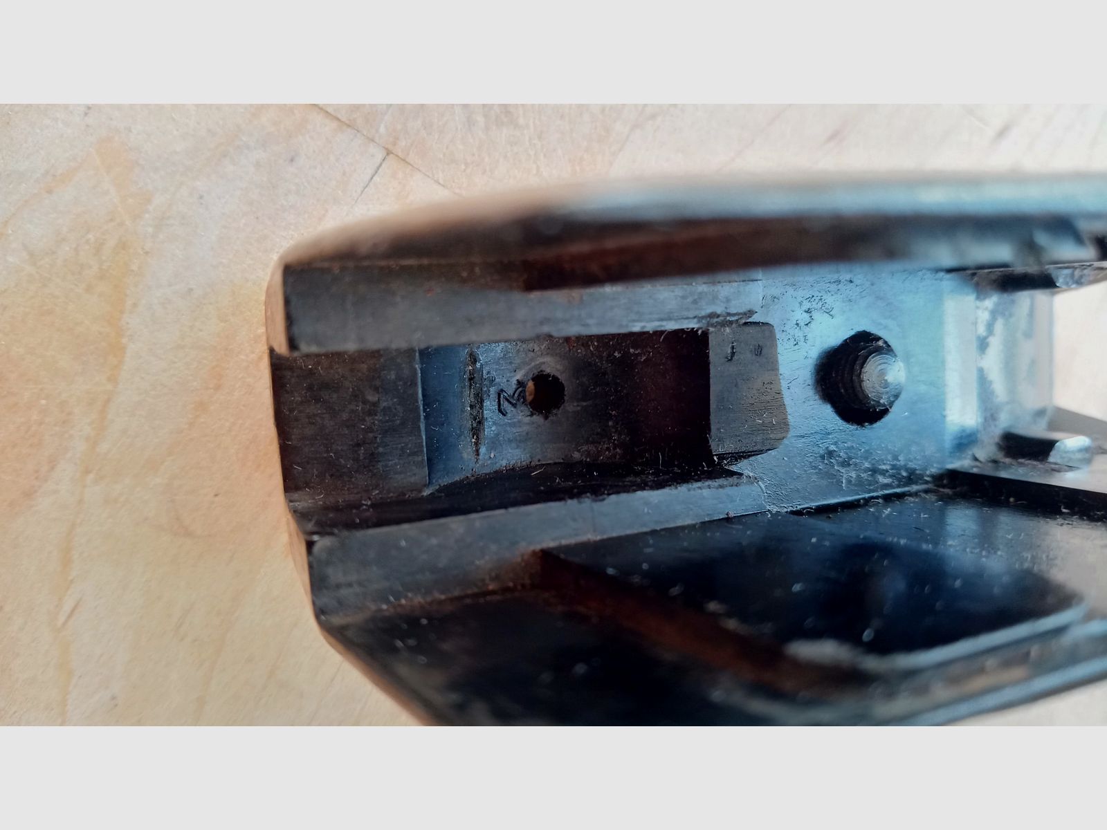 Black Bakelite grip panels for DDR police pistol-M including screw / Vintage grip for East German Makarov // 8 rounds PM 9x18