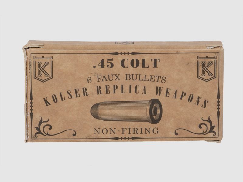 Dekopatrone fĂĽr Deko Westernrevolver Kolser Colt .45 mit Einkerbung fĂĽr ZĂĽndplĂ¤ttchen 6 StĂĽck