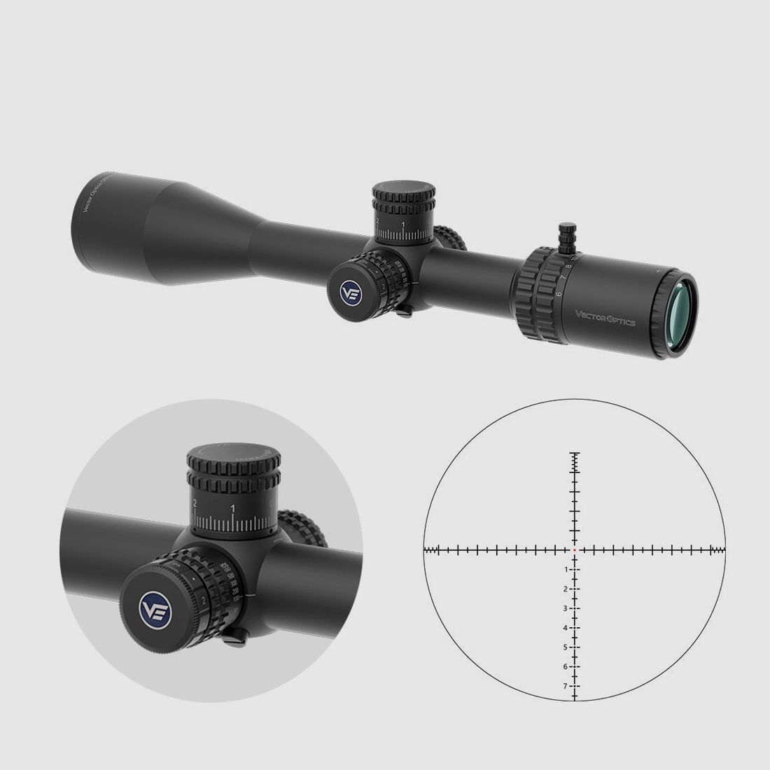 Vector Optics SCFF-61 Orion Pro Max 6-24×50 MIL HD FFP – 21mm Picatinny/Weaver