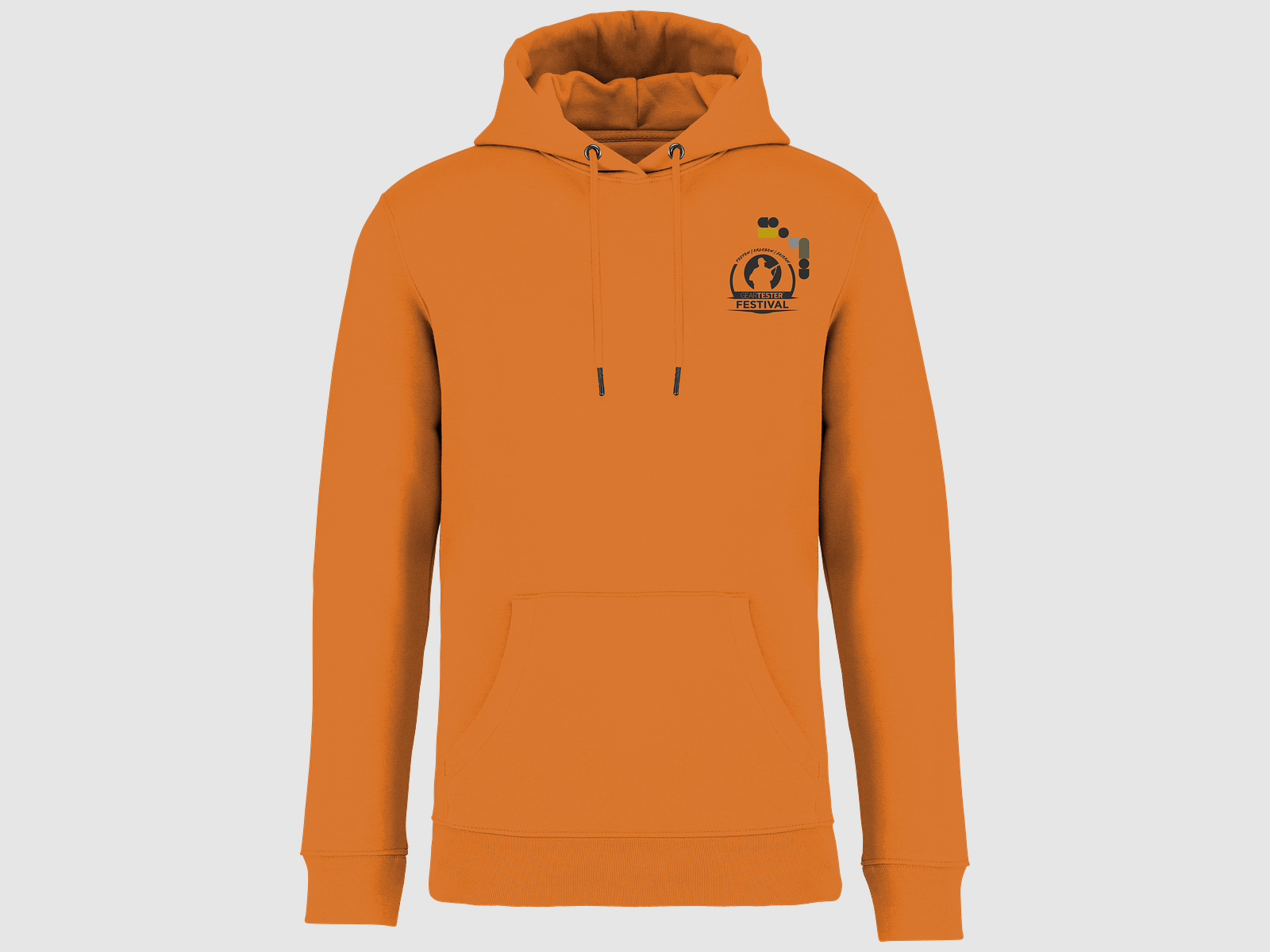 Geartester Festival Bio Hoodie, kleines Logo