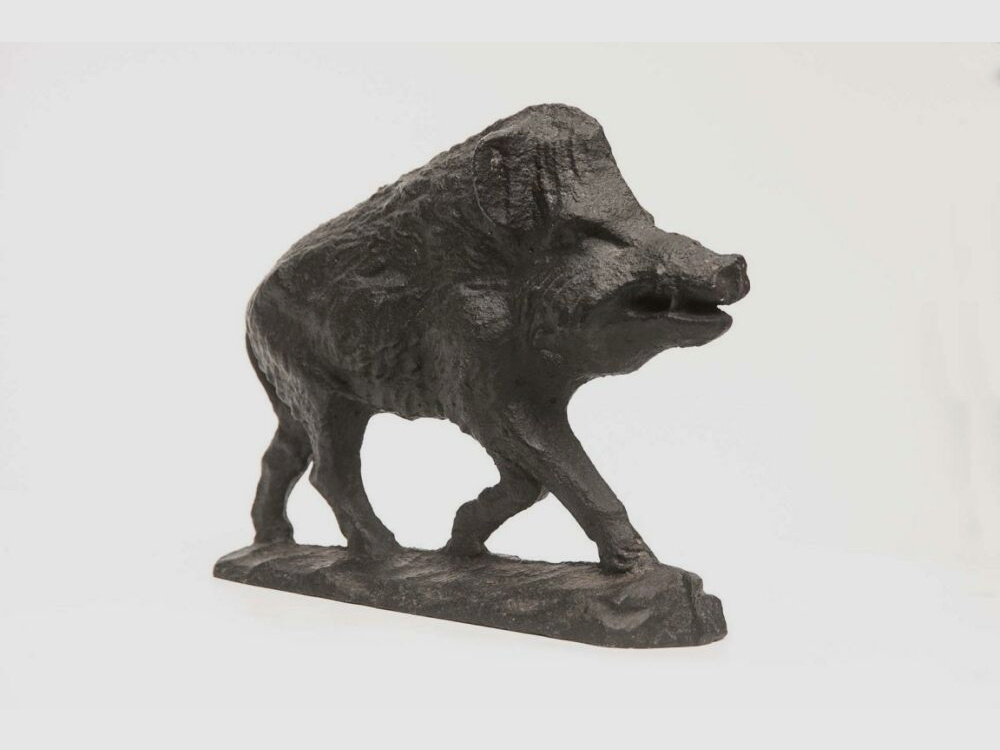 Keiler Kunstguss Jagdschmuck Deko klein