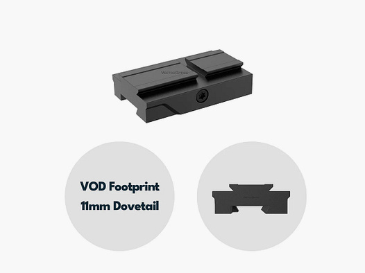 Vector Optics SCFRM-17 Montage mit VOD (Aimpoint) Footprint für 11mm Dovetail, h=6mm
