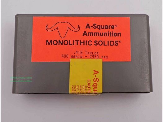 A-Square Ammunition Rifle Cartridges .416 Taylor