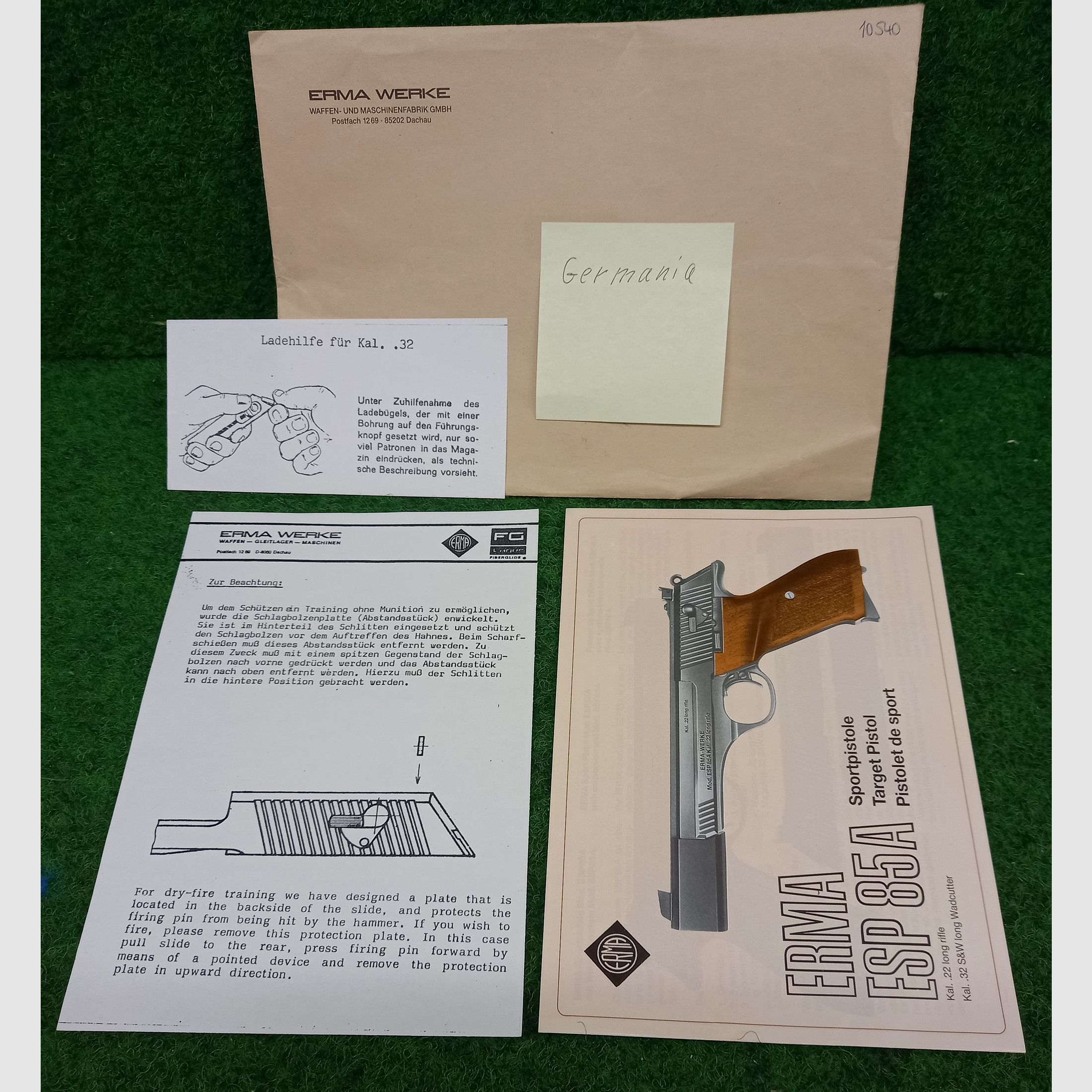 Erma ESP 85 Edition Germania in caliber .22 LR