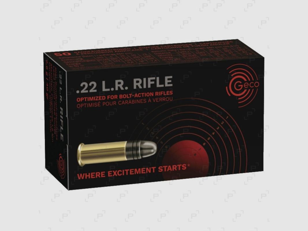 Zündhütchenpatronen Kaliber 22 LR GECO RIFLE