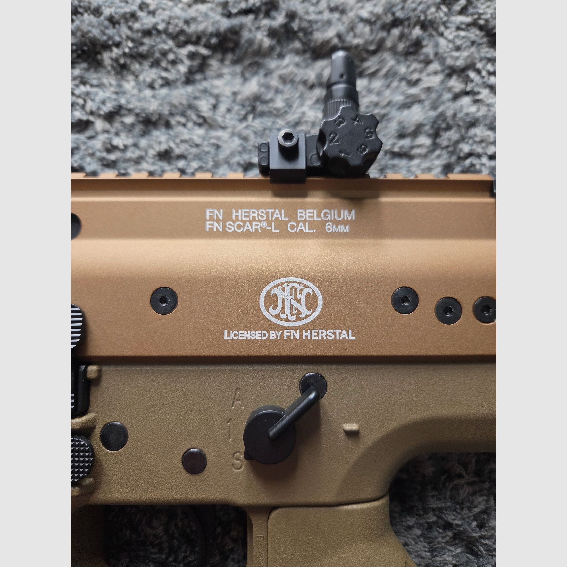 Begadi Mk16  Sport / Scar-L in Tan mit PRO FNS CNC Alu Rotary Hop Up Upgrade