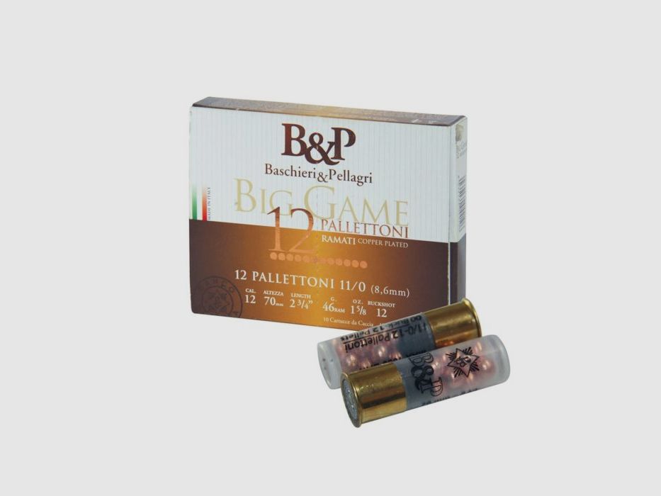 B&P Big Game 12 Cartouches de chasse Cal. 12 45gr