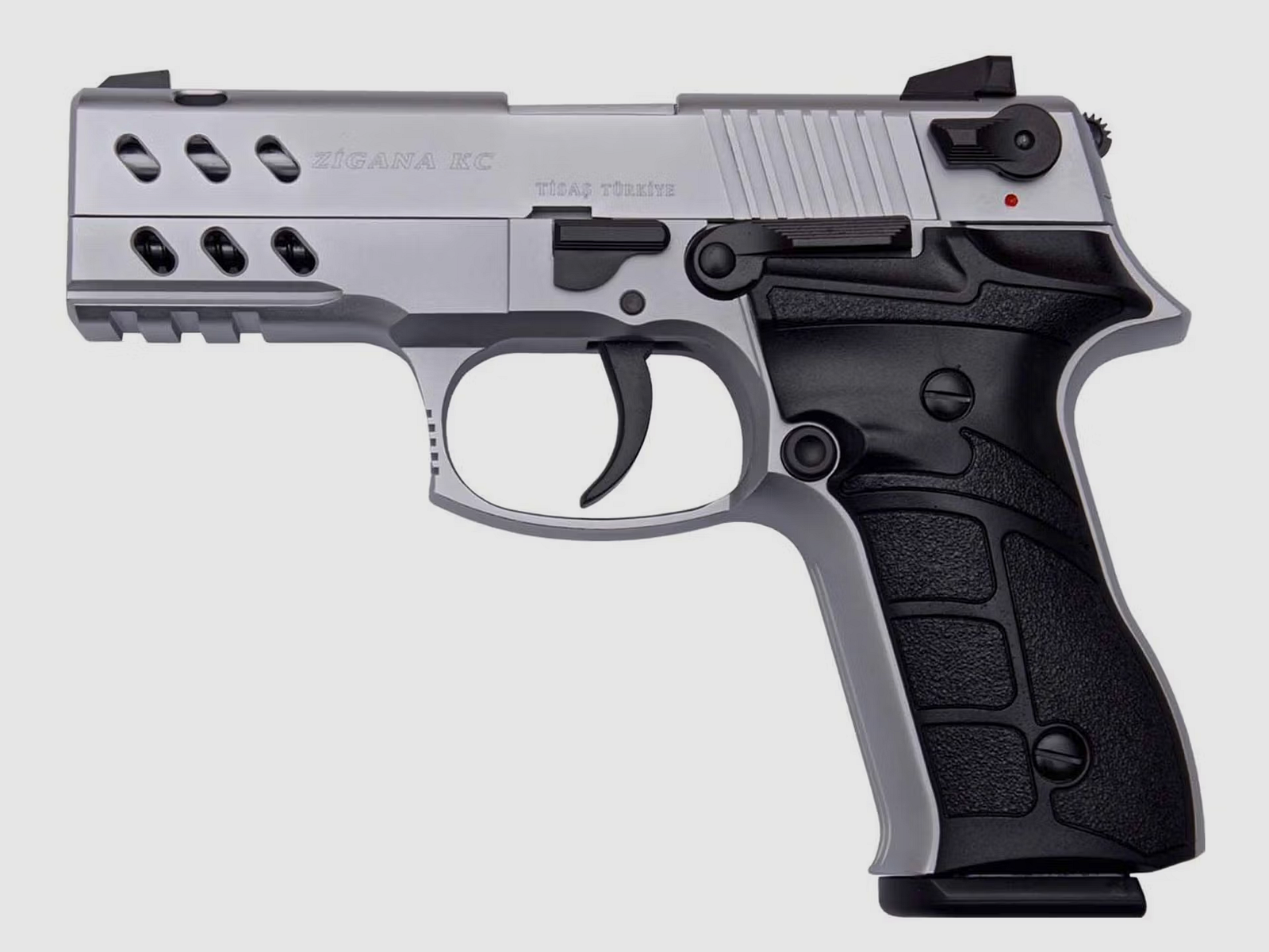 Tisas ZIGANA FC Pistole Kal. 9mm Para, white, 17 Schuss, 4″ Lauf kompensiert