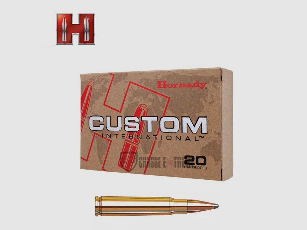 20 nabojów HORNADY Custom International 8x57 Js 195 Gr Interlock Sp