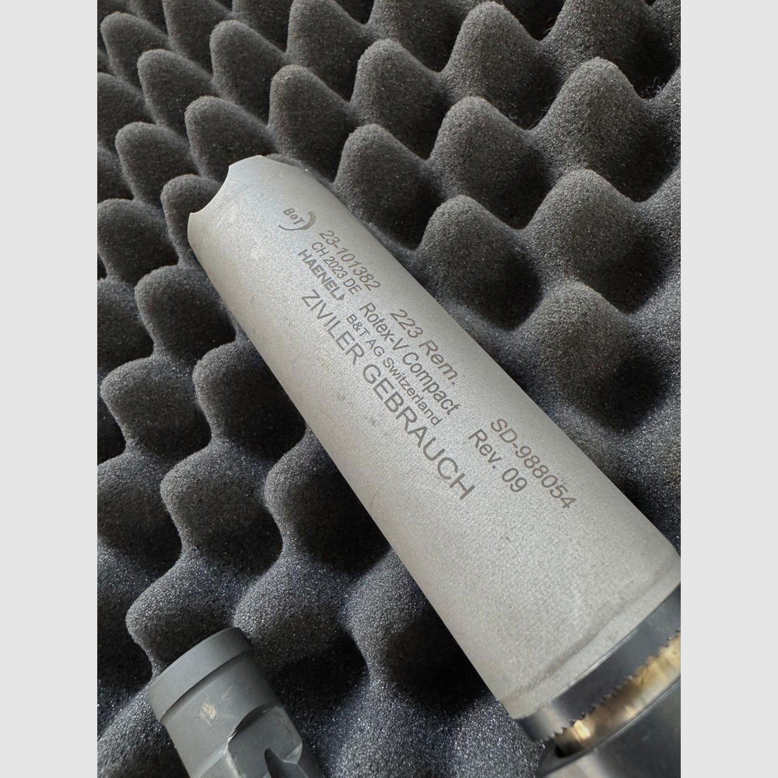HK MR 223 - 11 inches including B& T Rotex silencer & FALKE LPVO 1-8 x 24 / Precision Hunting adapter - Night vision attachment device