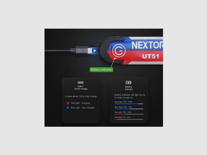 UT51 L Lichtgevende armband Nextorch voor om de arm LARGE, afbeelding 12 van 12