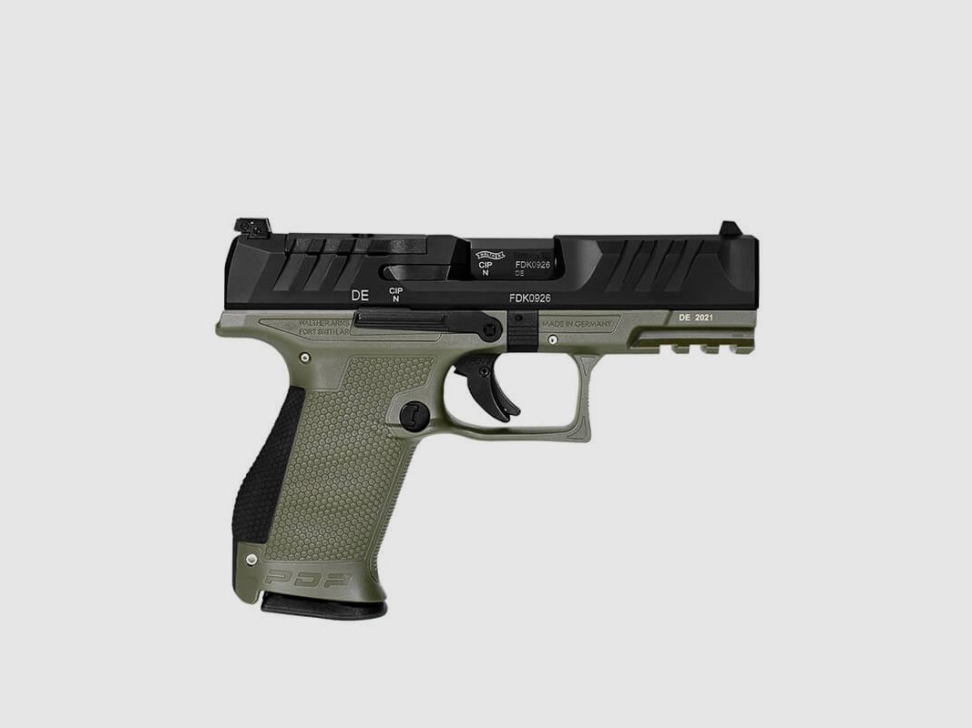 Walther – PDP Compact 4 – 2 Tone Griffstück in OD Green, Bild 1 von 3