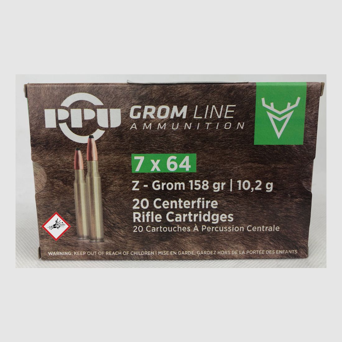 PPU cartridge 7x64 Z-Grom 158grs