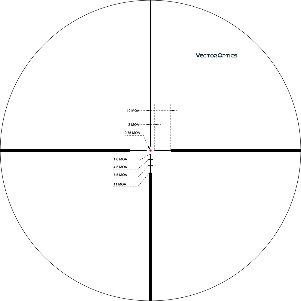 Visor Vector Optics Continental 2-12x50 Hunting SFP, imagen 11 de 12