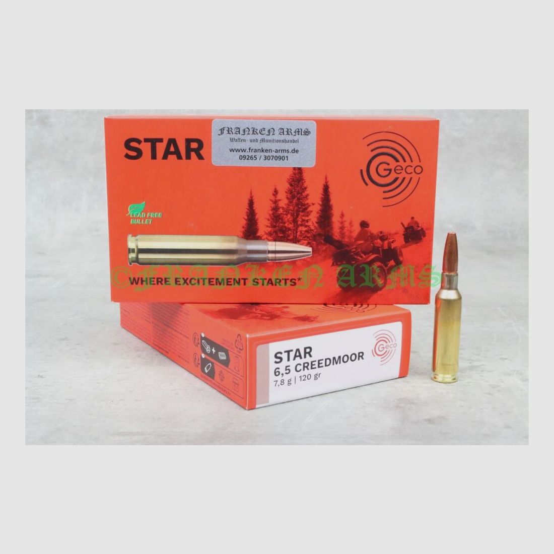 GECO Star 6,5 Creedmoor 120gr. 7,8g 20 pièces prix de gros