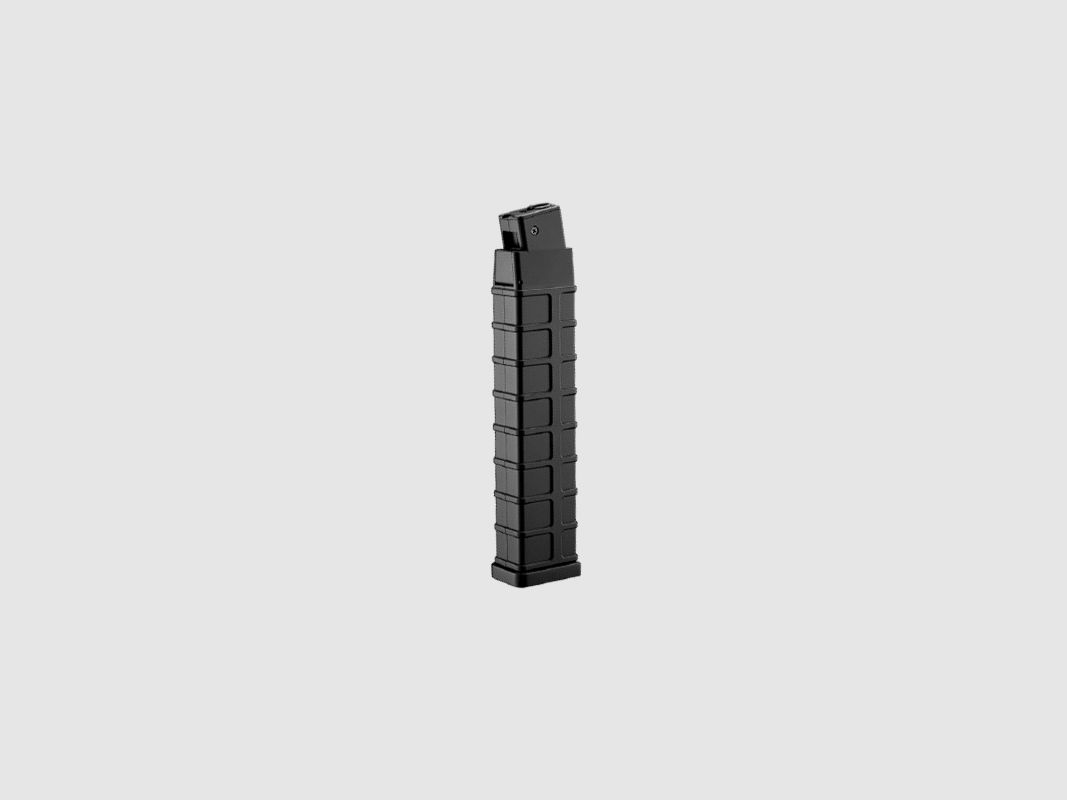 260rds Highcap-Magazin für Tokyo Marui "Mod.M/D" Scorpion, Schwarz