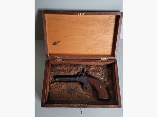 D.R.G.M. Perkussion Vorderlader Pistole - TRICO - 1890er Jahre - Kästchen 