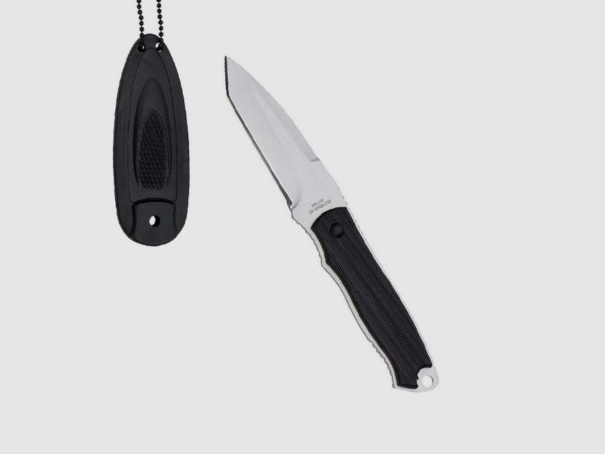 Coltello da collo con lama tanto e fodero in Kydex 15cm