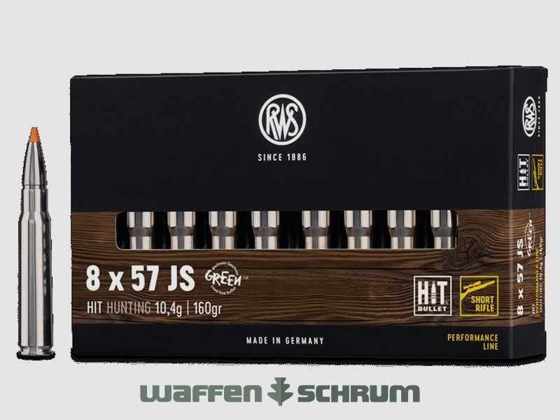 RWS HIT 10.4g - 160gr 8x57JS Short Rifle
