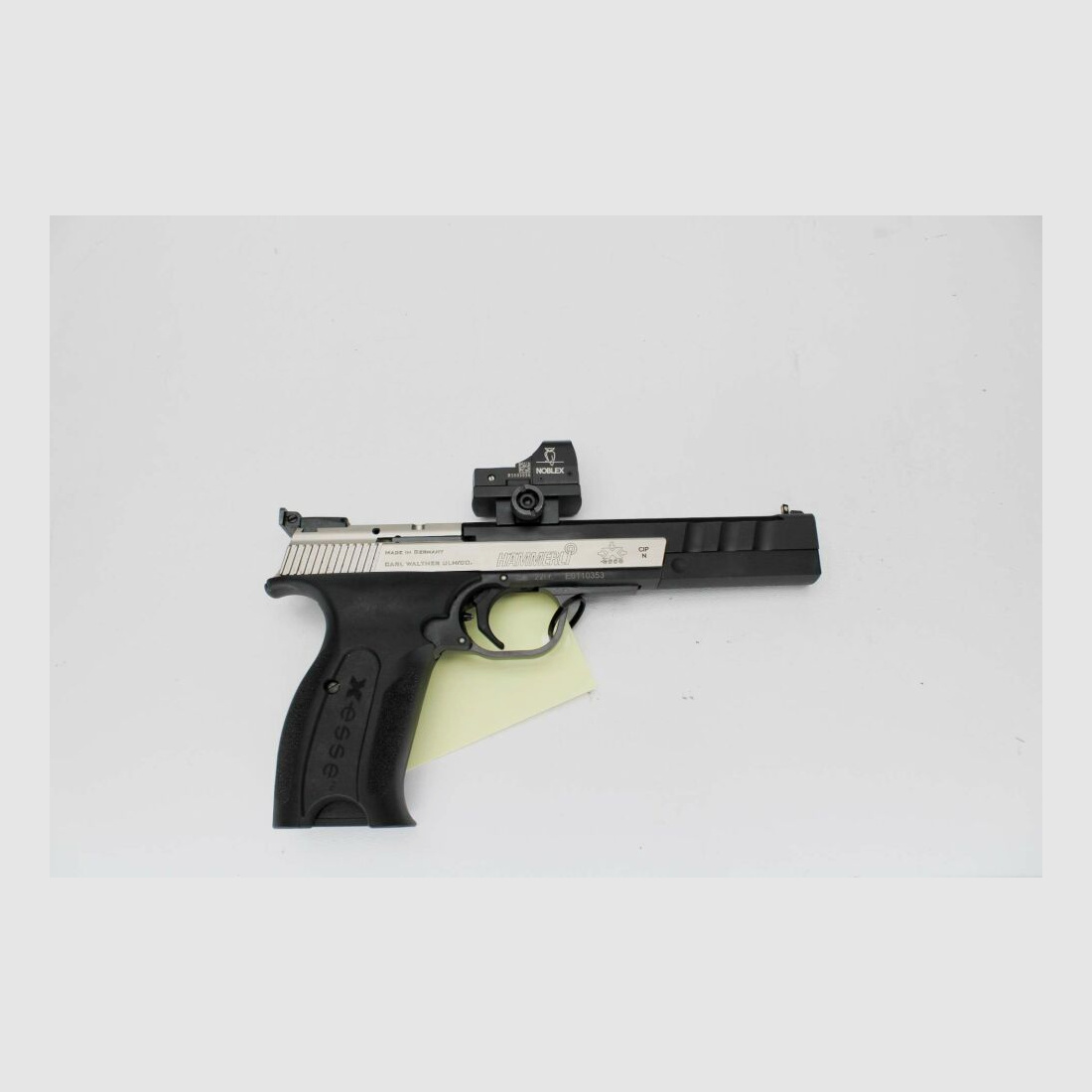 Hämmerli X-esse IPSC pistol cal. .22lr with 3 magazines and Noblex sight II .22lr