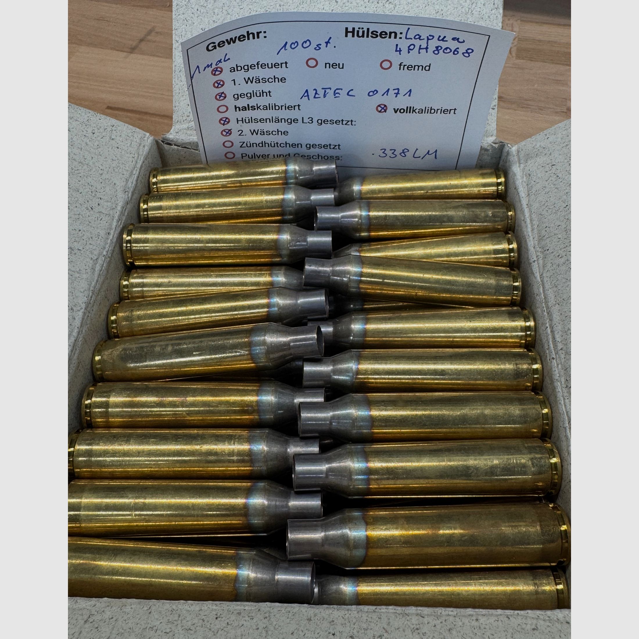 Lapua Hülsen & Geschosse  in .338 LM