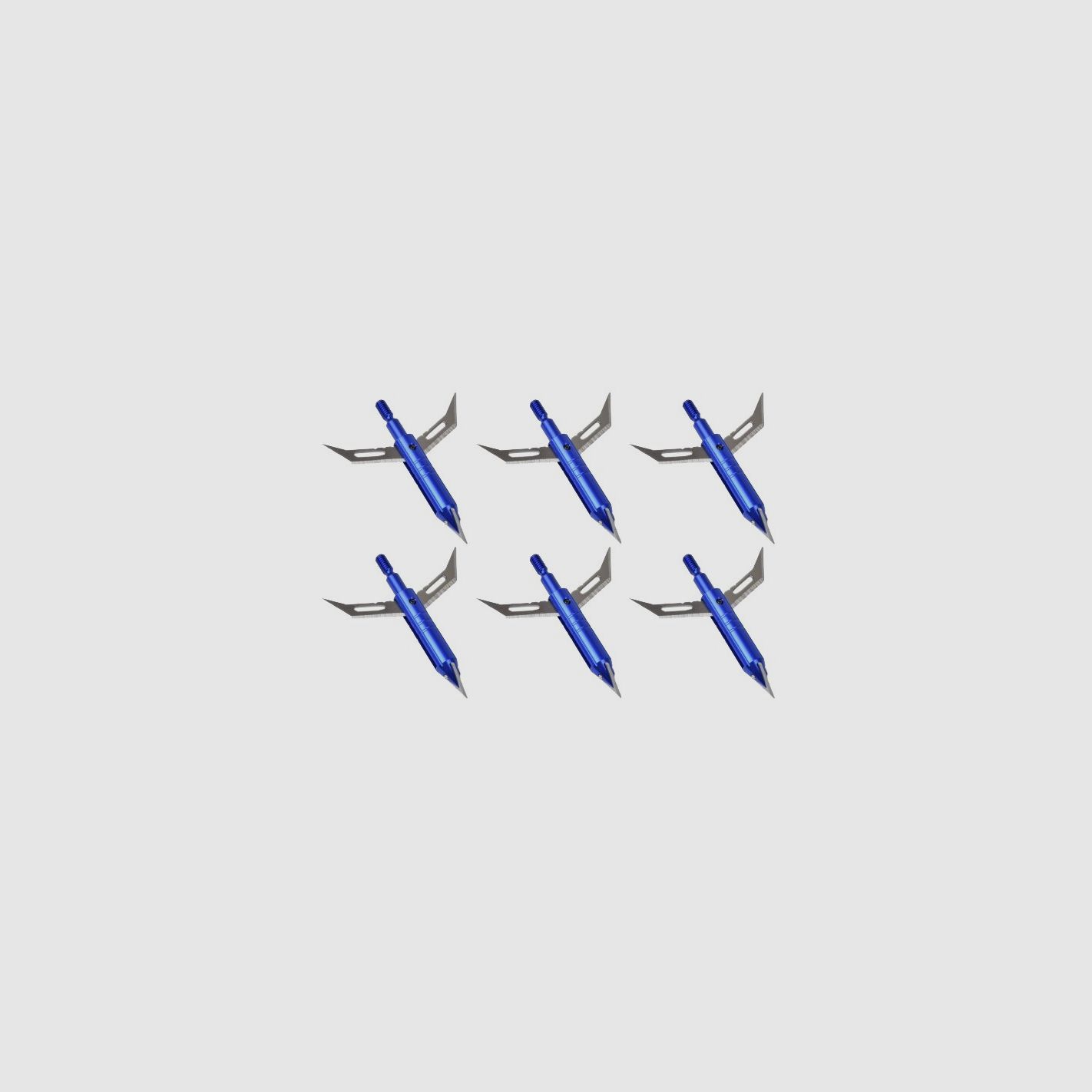 Jagdpfeil 3 Klingen aus Aluminium 53 mm Set 6 Stk, Bild 1 von 4