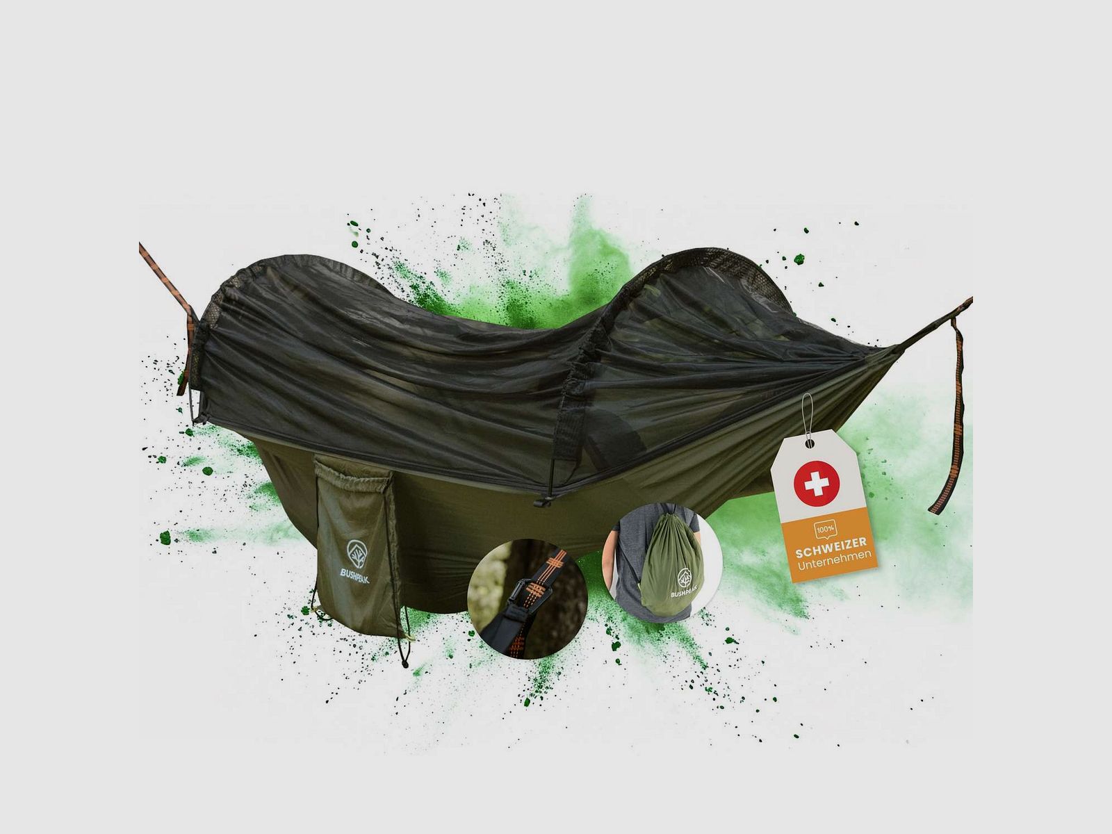 Bushpeak Hängematte mit Moskitonetz - Shield Pro