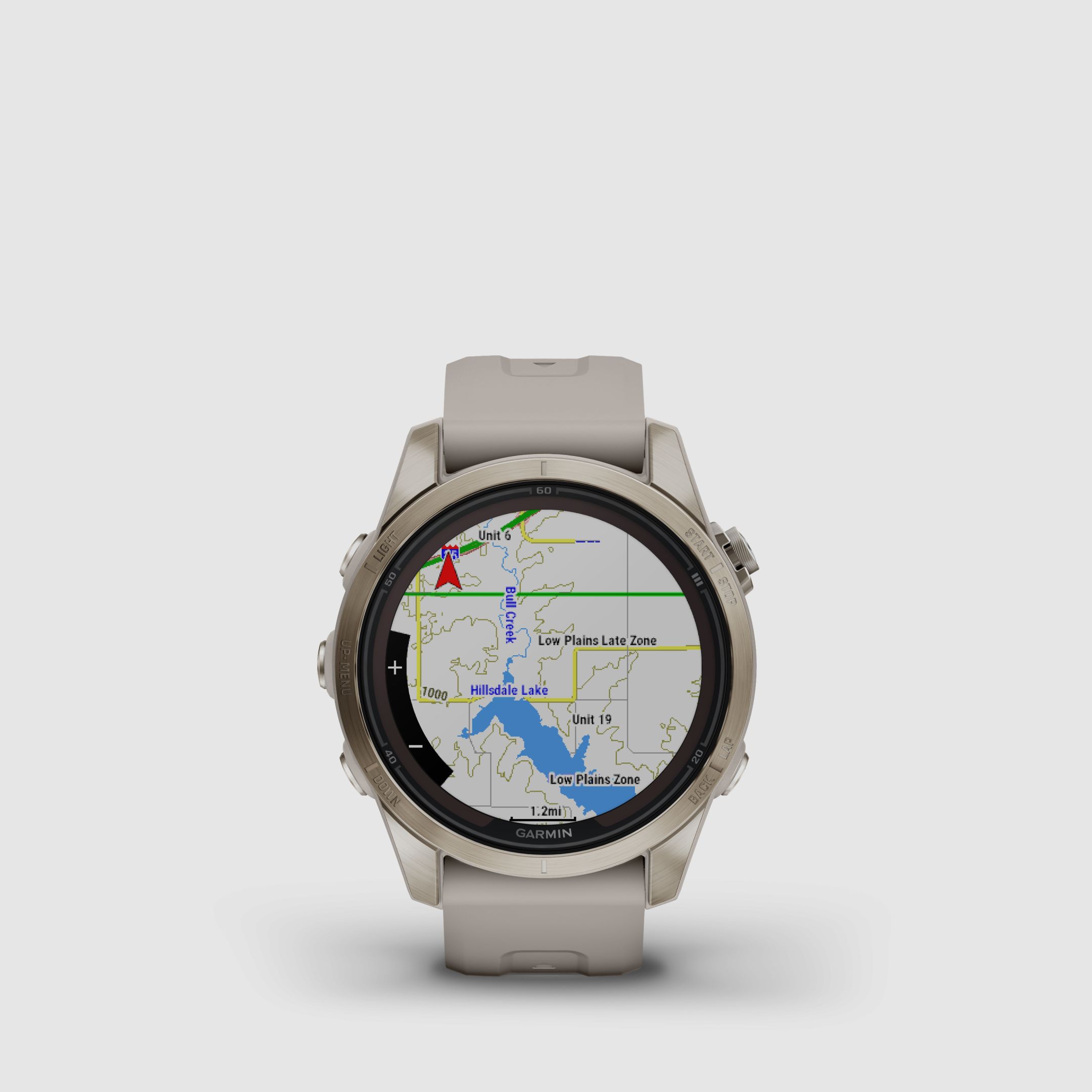 Garmin fēnix® 7S Pro – Sapphire Solar Edition, Beige/Oro chiaro con cinturino in silicone QuickFit® da 20 mm