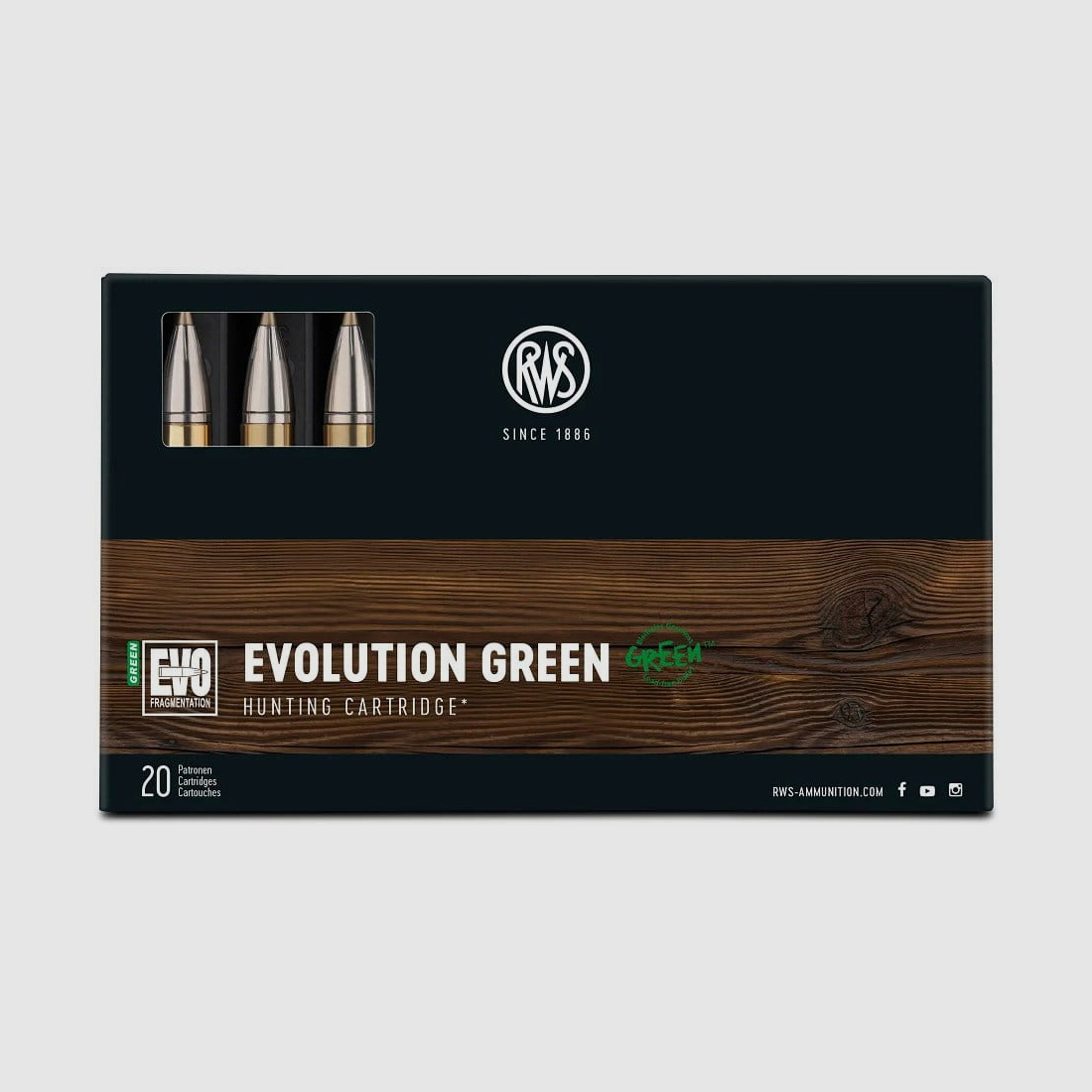 RWS 10,3x68 Mag. Evo Green 13,5 g / 208 gr. - 20 Stk.