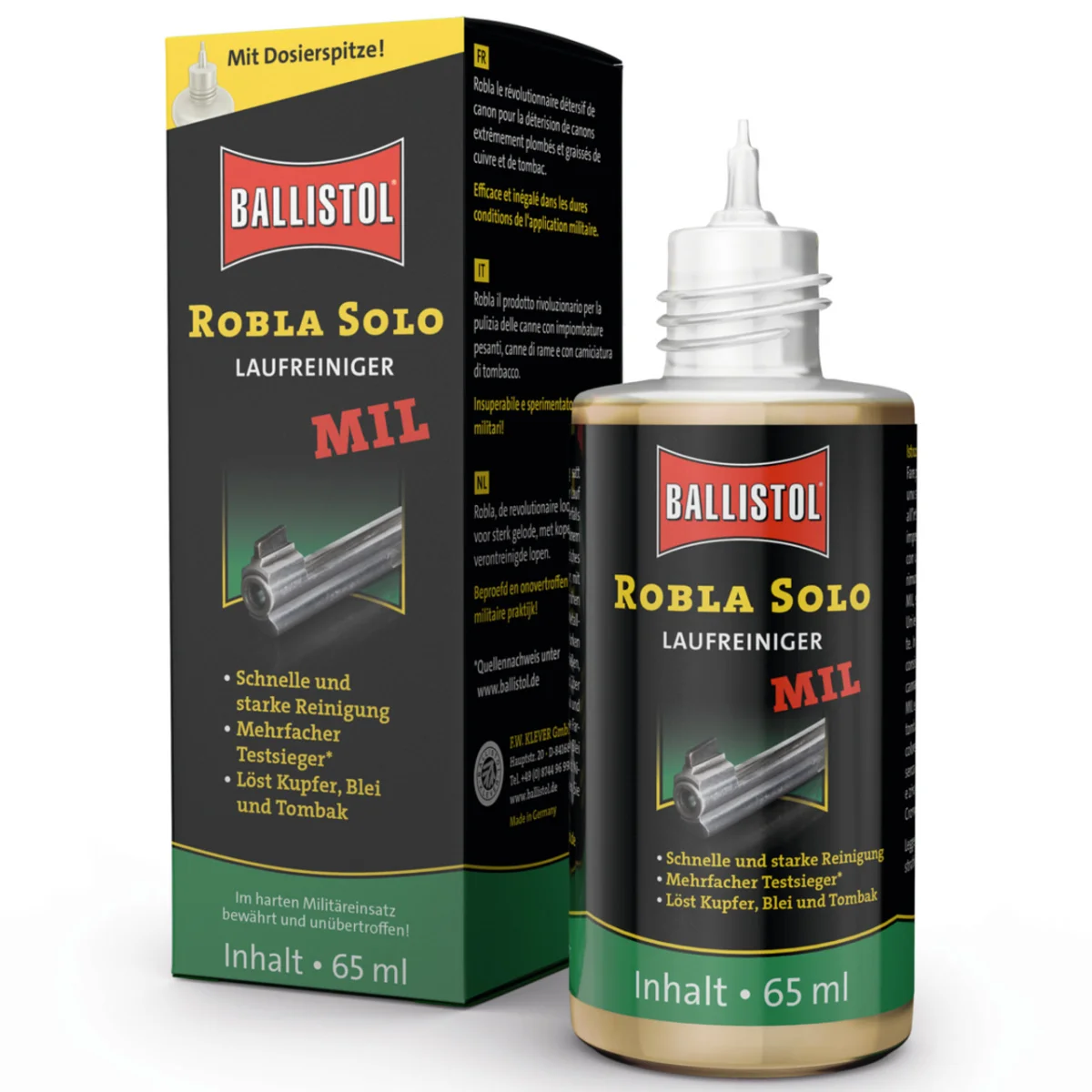 BALLISTOL SOLO MIL NETTOYANT DE CANNE 65 ml