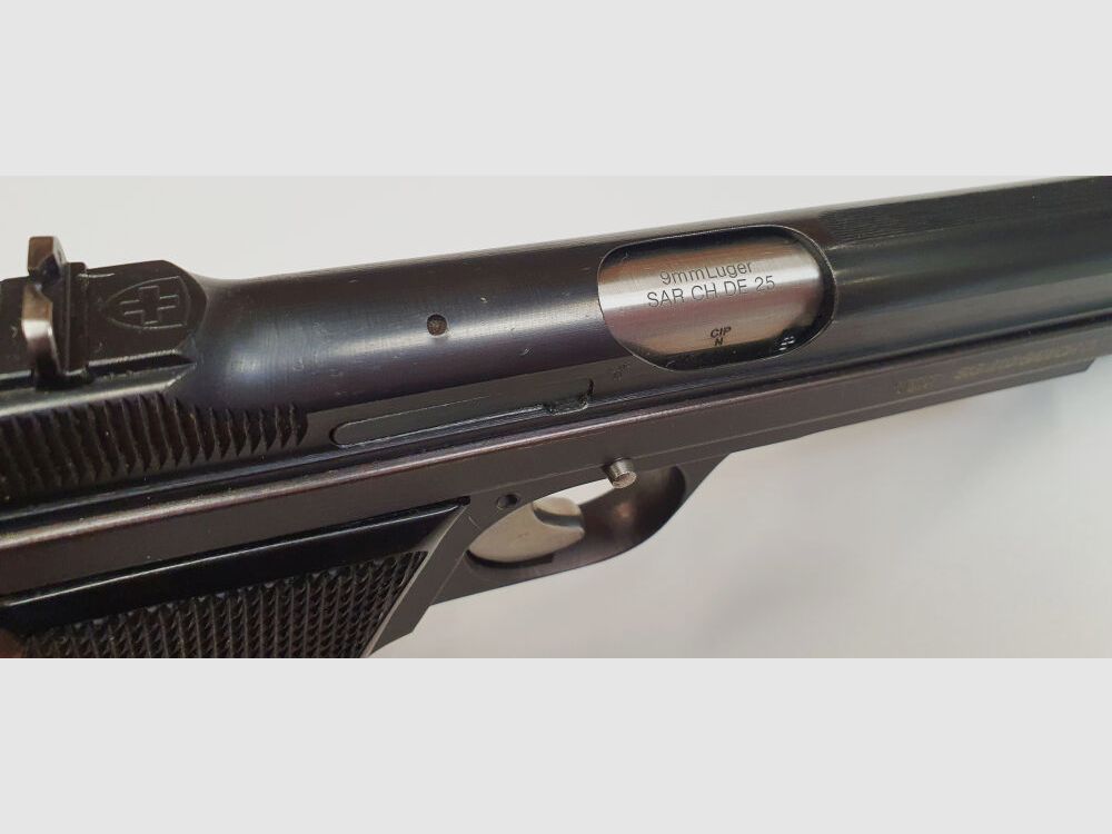 SIG Pistole SIG P210-2 im Kaliber 9mm Luger (9x19) Inkl. Holster und Reservemagazin,MADE IN SWITZERLAND
