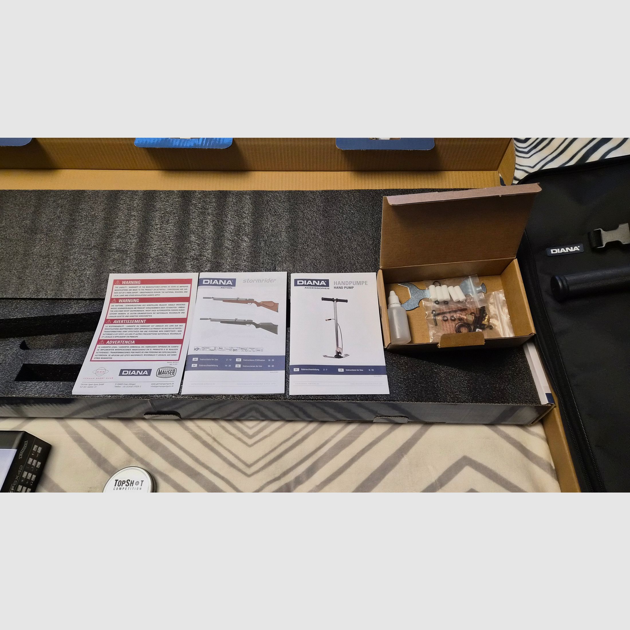 DIANA Stormrider Kaliber 4.5 mit Zielfernrohr und Pressluftpumpe