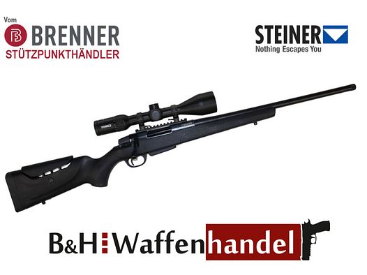 Brenner Komplettpaket:	 Brenner BR 20 Polymer mit ZF Steiner Ranger 3-12x56 fertig montiert