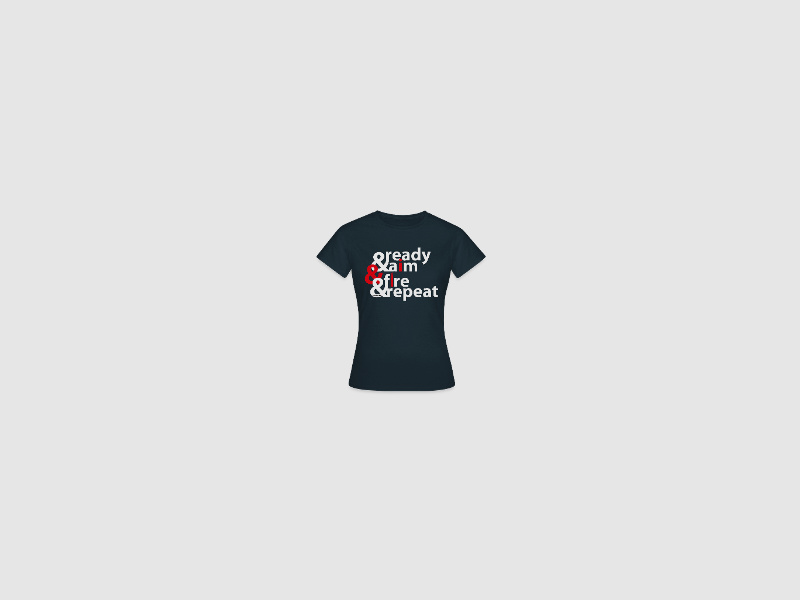 ready aim fire repeat - Frauen T-Shirt Dunkellila